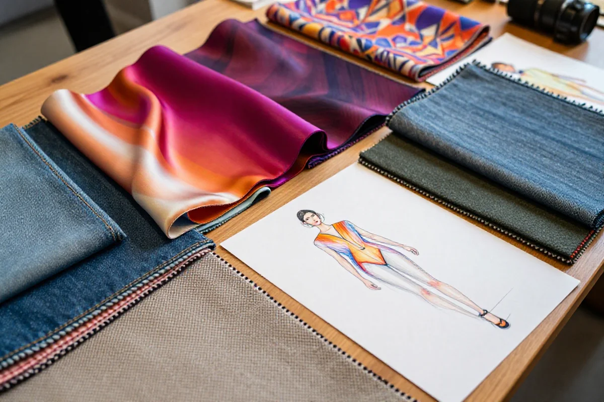 Zbliżenie na różne tkaniny i tekstury w projektowaniu mody