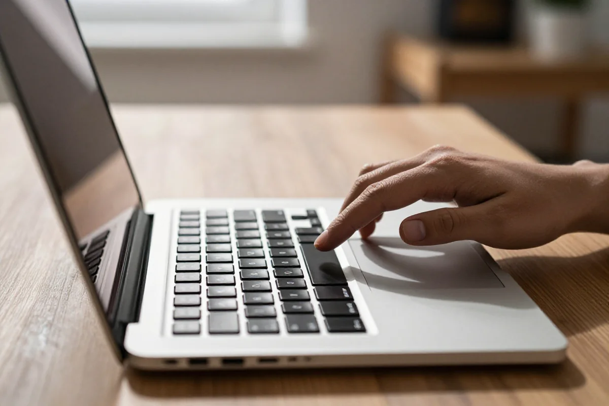 Nowoczesna klawiatura laptopa symbolizująca zakupy online i bezpieczeństwo transakcji.