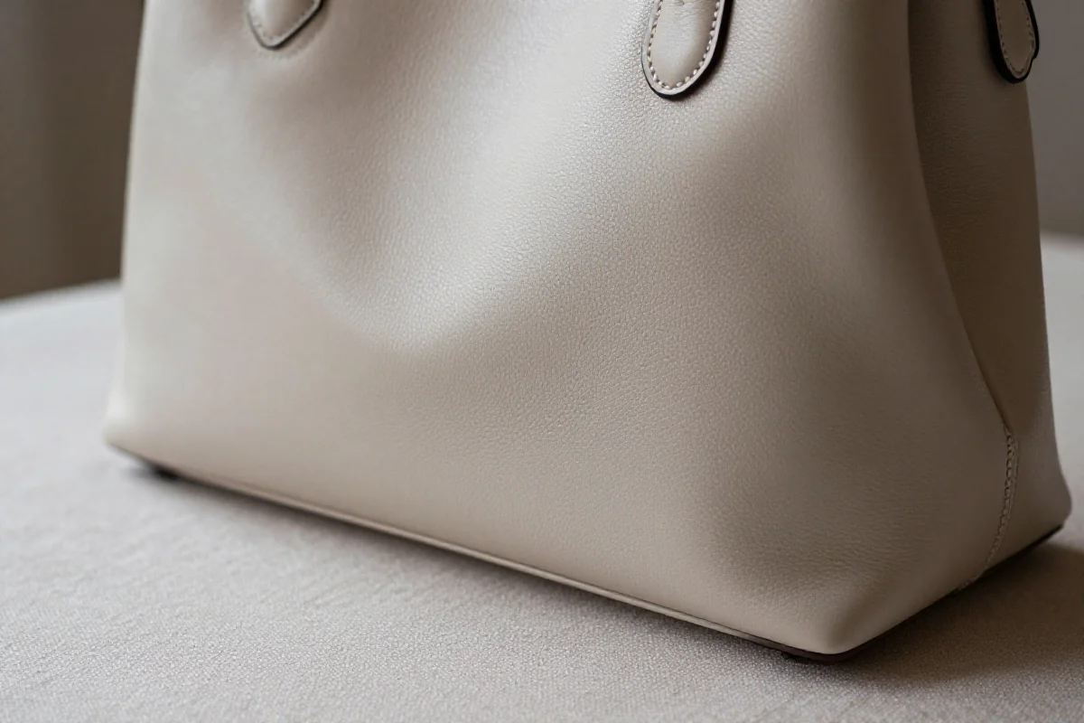 Elegancka torebka z eco-skóry na teksturowanej powierzchni materiału.