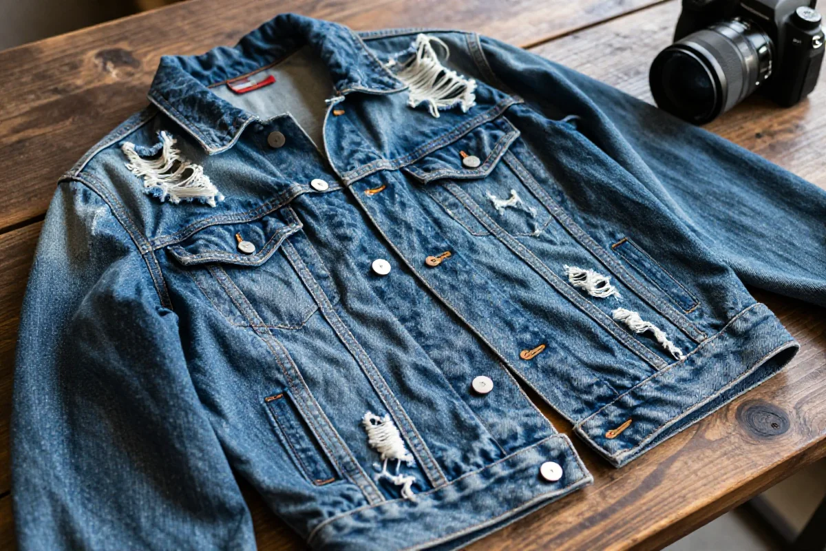 Distressed Denim Jacket Tutorial