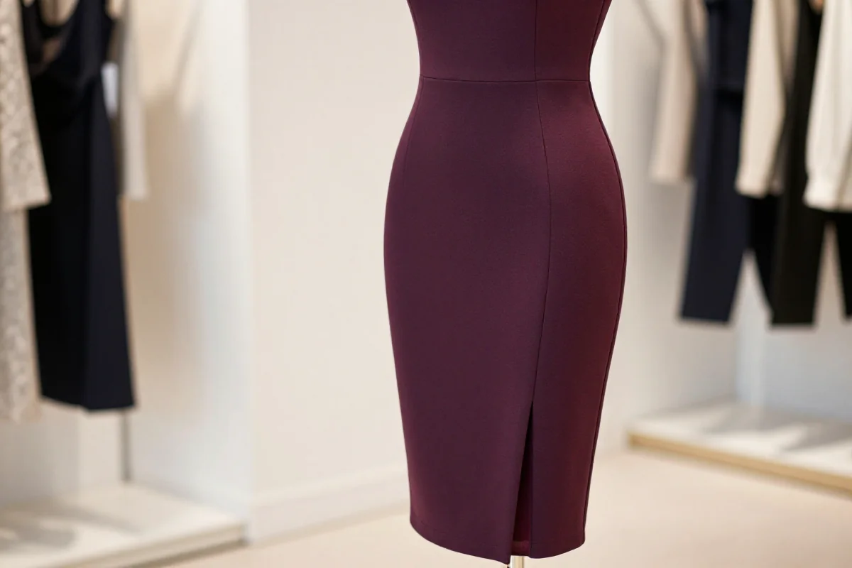 Elegancka sukienka midi ołówkowa w butiku, idealna do stylizacji.