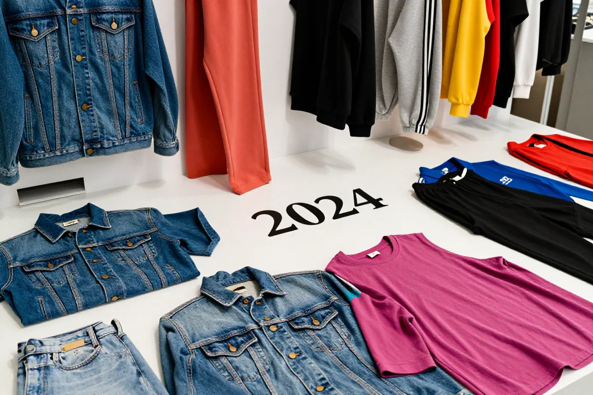 Najnowesze trendy mody 2024: minimalistyczne tkaniny i intensywne kolory.