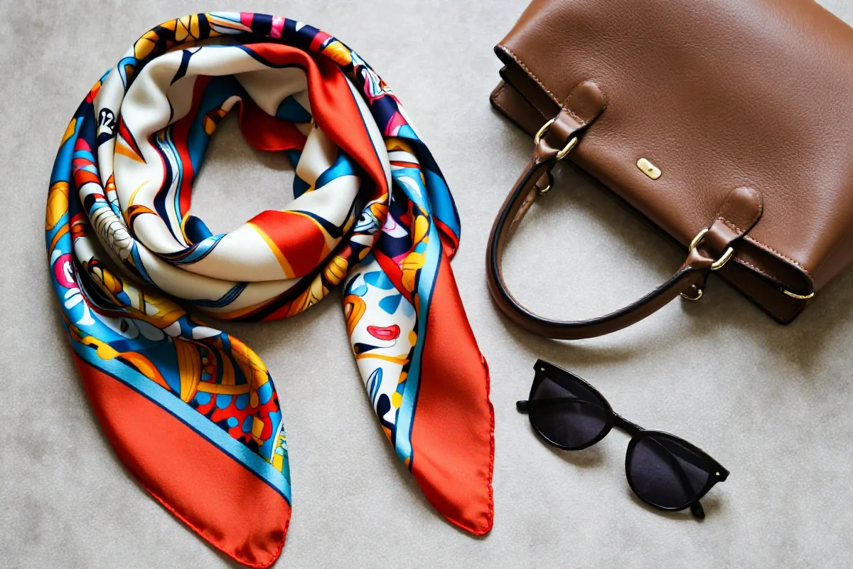 Stylowe akcesoria modowe w artystycznym ułożeniu na tle tekstury.