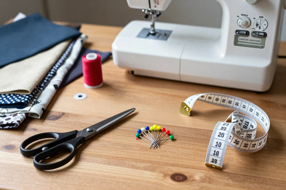 Organizacja narzędzi i materiałów szwalniczych w warsztacie krawieckim