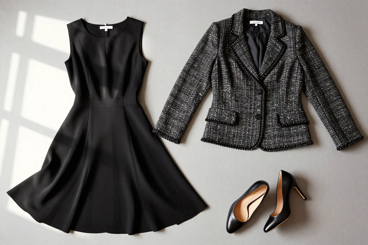 Stylowy zestaw odzieżowy inspirowany rewolucją mody XX wieku.