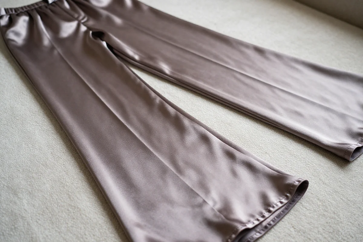 Satynowe Spodnie Palazzo – Eleganckie Wide Leg