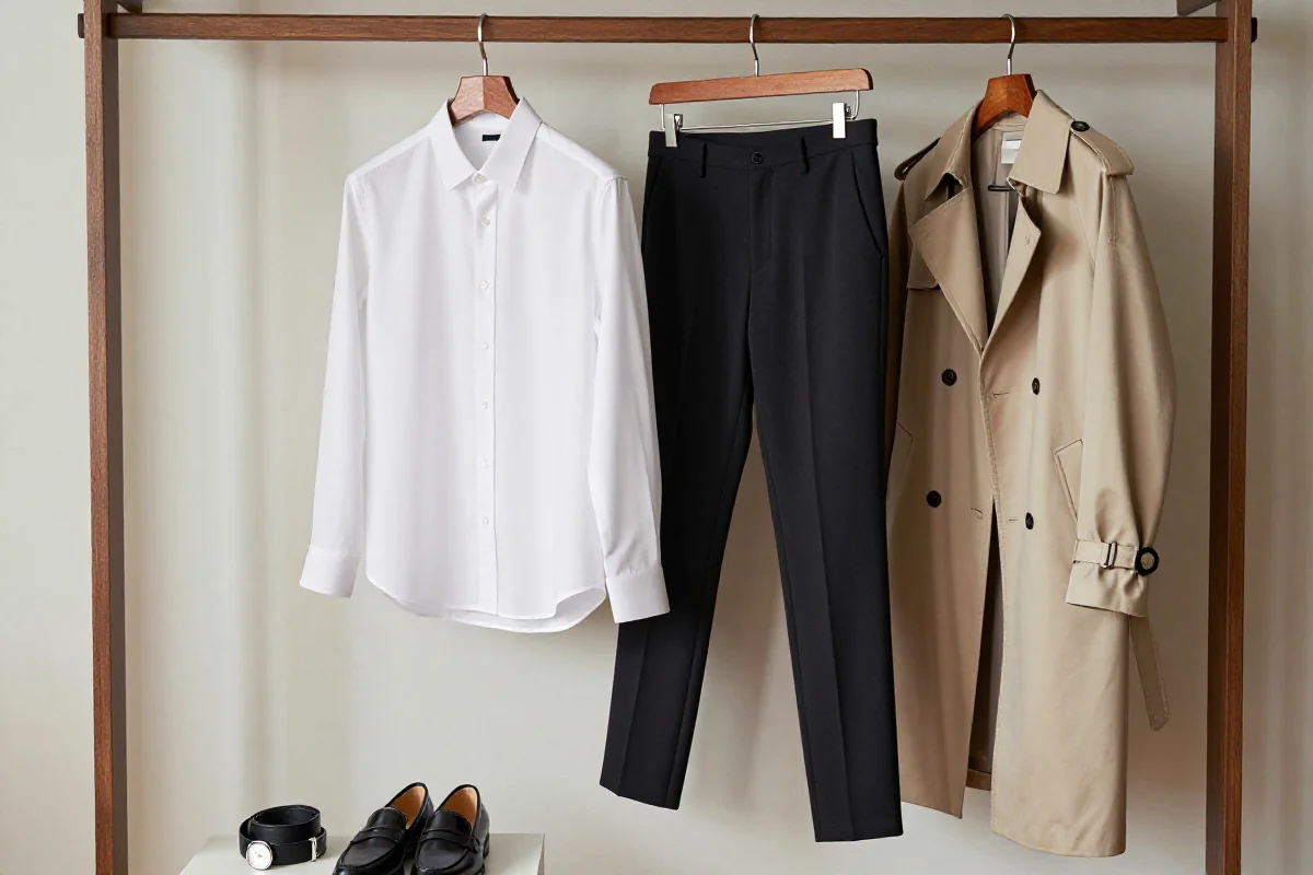 Minimalistyczna moda w stylu minimalistycznym z kapsułową garderobą.