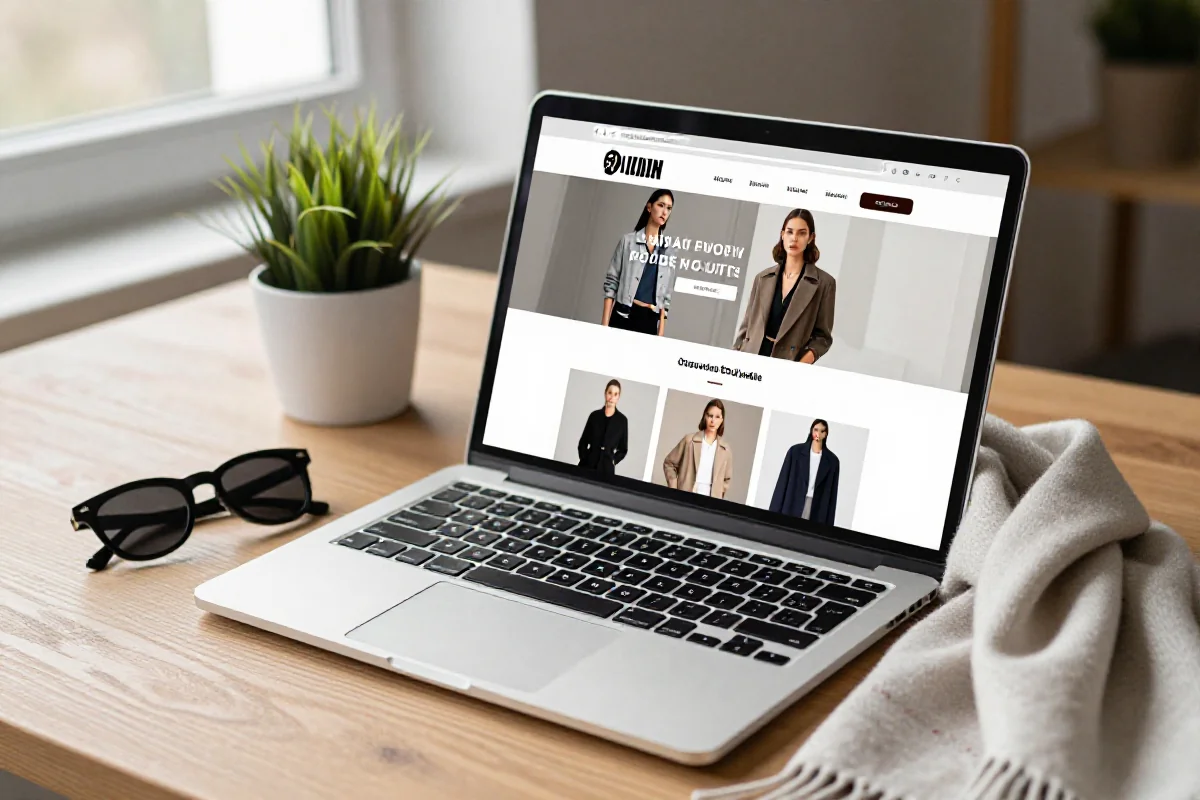 Stylowe zakupy online z modnymi akcesoriami na biurku